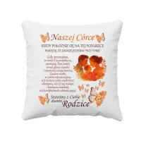 Poduszka Naszej córce, prezent dla córki od rodziców