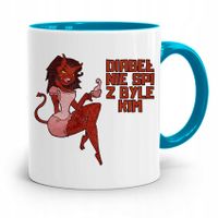 Kubek Błękitny Śmieszny Zabawny Z Byle Kim Z Nadrukiem Ze Zdjęciem