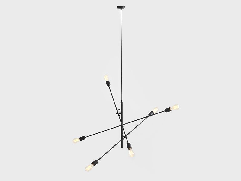 Lampa wisząca TWIGO 6 – czarny zdjęcie 1