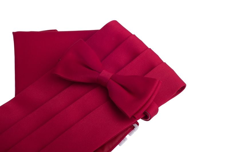 Pas smokingowy czerwony zdjęcie 1