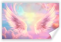 Fototapeta PREMIUM STRUKTURA ZMYWALANA Skrzydła Anioła na tle nieba tapeta