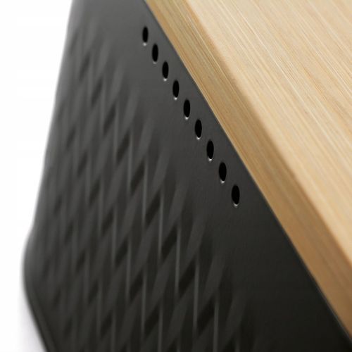 CHLEBAK Stalowy DESKA do KROJENIA BAMBUS Tadar Iconic 34x18x12,5 cm CZARNY na Arena.pl