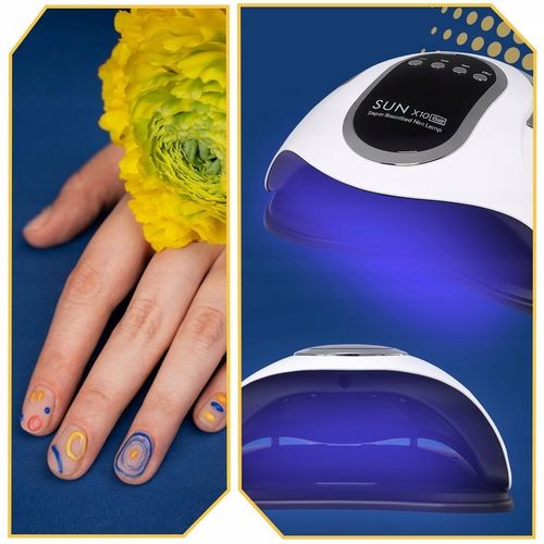 Mocna Lampa Do Paznokci Hybryd Żeli UV LED Sun x10 Max LCD Z Rączką na Arena.pl