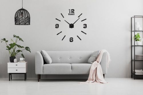 Zegar ścienny Diy BAST 3D czarny na Arena.pl