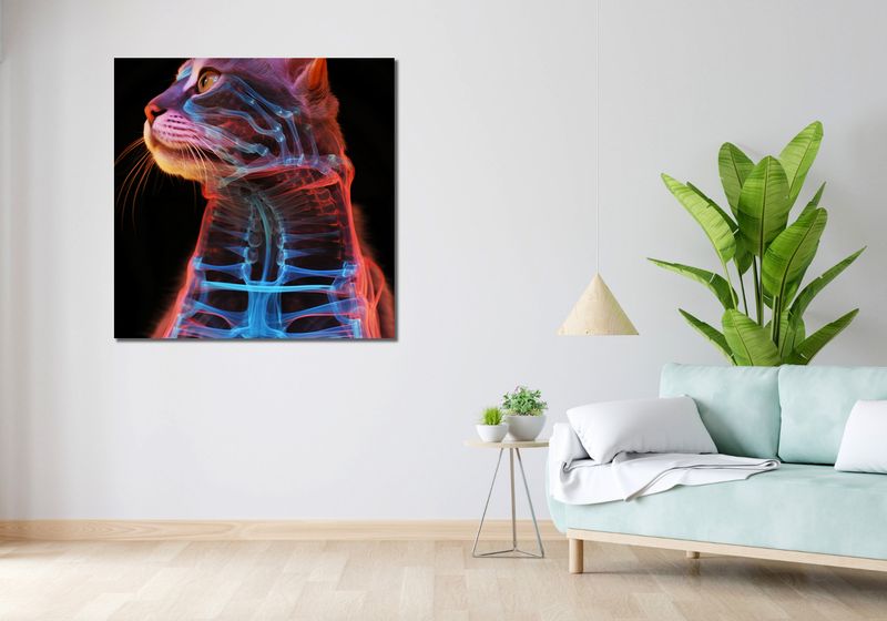 Obraz 100x100cm Anatomia Kota zdjęcie 2