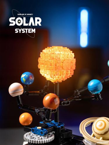 Klocki KONSTRUKCYJNE Ruchomy UKŁAD SŁONECZNY ZIEMIA SŁOŃCE KOSMOS LED na Arena.pl