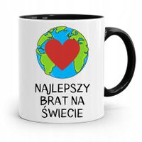 Kubek Czarny Prezent Dla Brata Najlepszy Brat Z Nadrukiem Ze Zdjęciem