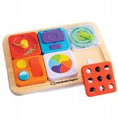 PlayTab Drewniana Tablica Aktywności Sensoryczna Modułowa Z Kwadratami 1+