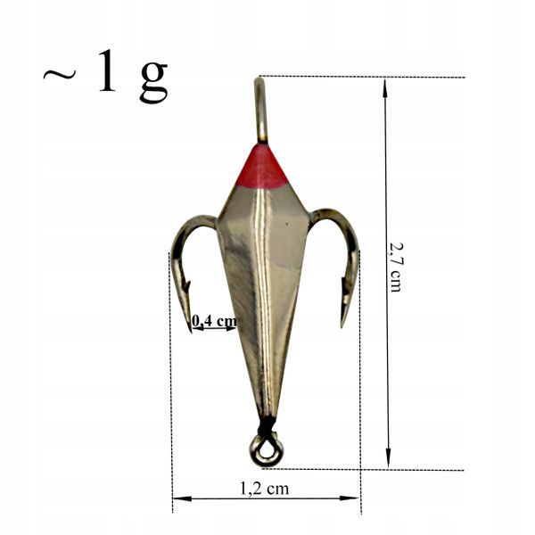 Błystka Podlodowa DIABEŁEK 2,7 cm/1 g Błysk Blaszk zdjęcie 2
