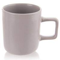 Kubek Ceramiczny do Kawy Herbaty Napojów Ciepłych Zimnych Szary 380 ml