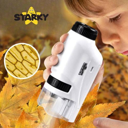 Mikroskop mini kieszonkowy przenośny zabawka edukacyjna dla dzieci prezent na Arena.pl