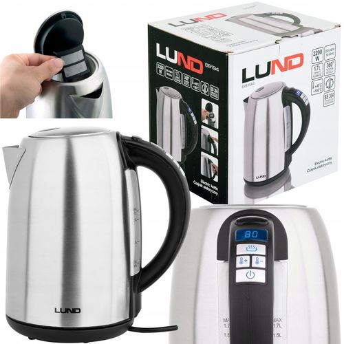CZAJNIK ELEKTRYCZNY 2200W 1,7L STAL NIERDZEWNA Z REGULACJĄ TEMPERATURY LUND na Arena.pl