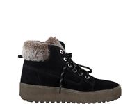 S.Oliver Botki damskie - Ocieplane na zamek - rozmiar 36 - Czarne skórzane
