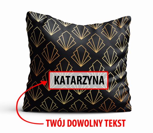 Poduszka Dekoracyjna GEOMETRYCZNA  z Twoim napisem G40 na Arena.pl