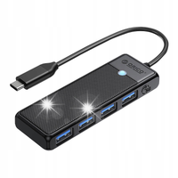 Hub USB-C Orico PAPW4A-C3-015-BK-EP 4x USB-A 3.0 5Gbps czarny