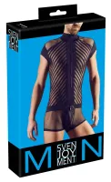 svenjoyment body męskie mesh czarny pasek zamek m
