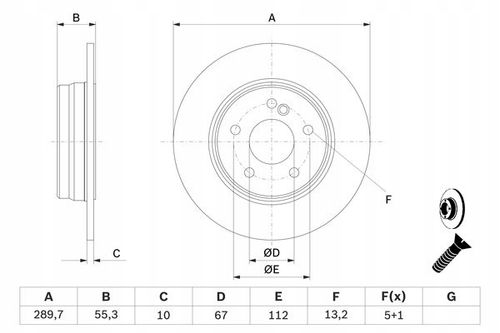 TARCZA HAM TYL 290X10 P BOSCH na Arena.pl