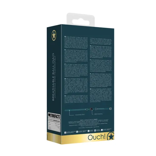 ouch! knebel kulkowy halo - skorzany design, złote zdobienia na Arena.pl