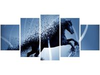 70CM 150CM OBRAZ 5 ELEM NIEBIESKI KOŃ GMENTARYZACJA JAKUB BANAŚ ŚCIENNY