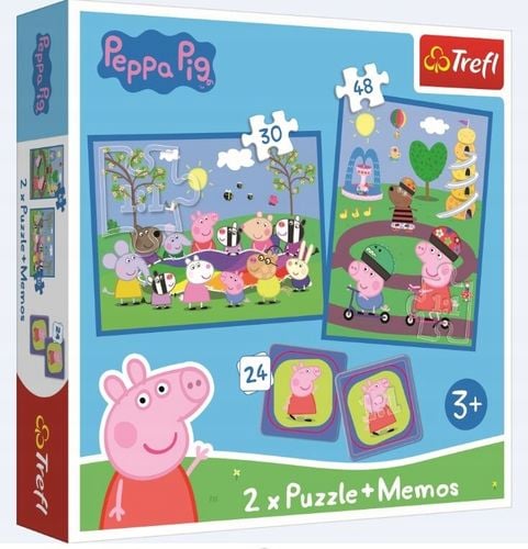 Puzzle 2w1 memos Radosne chwile ze Świnką na Arena.pl