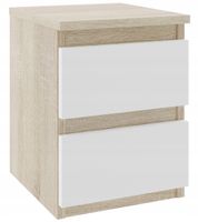 Szafka nocna 2 szuflady komoda nocny Sonoma+Biały