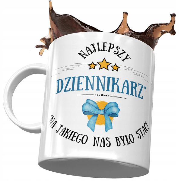 Kubek Dla Dziennikarza Najlepszy Dziennikarz Z Nadrukiem Ze Zdjęciem zdjęcie 1