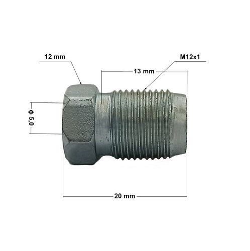 10x KPS-3 INOX Końcówka przewodu hamulcowego sztywnego  M12x1 rurka 4,8 na Arena.pl