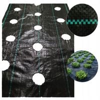 Agrotkanina z OTWORAMI pod sadzonki 3 rzędy Rozmiar 110 cm x 10 m