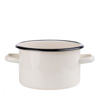 GARNEK EMALIOWANY EMALIA RYBNIK KREMOWY 18 CM 3 L