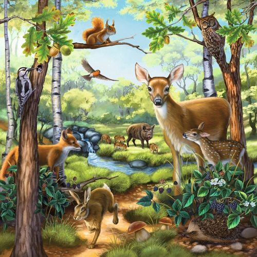 Puzzle 3x49 elementów - Zwierzęta na Arena.pl