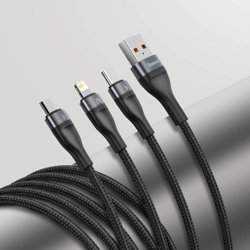 Kabel USB 3w1 Baseus iPhone Micro USB C 5A na Arena.pl