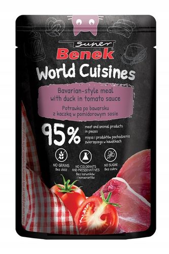 Saszetki dla kota Benek Kuchnie Świata Potrawki dla kota Mix smaków na Arena.pl