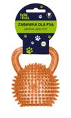 zabawka dla psa pilka z uchwyt kolce pomarań 2150