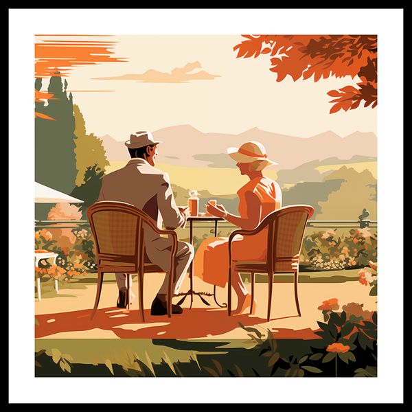 Plakat 60x60cm Retro Randka zdjęcie 3