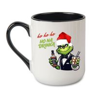 KUBEK "HO HO HO HO NA DRINKA" Wzór - Elegant Coffee Czarny 330 ml