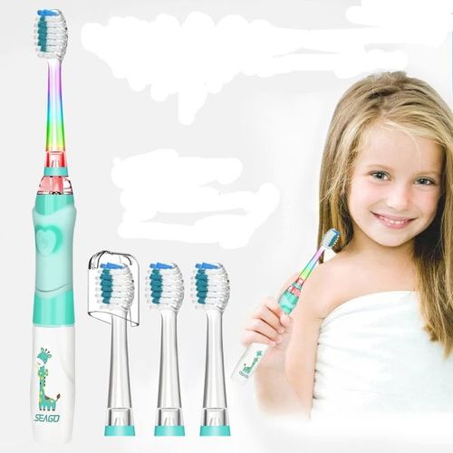 Soniczna Szczoteczka do Zębów dla Dzieci SEAGO SG-977 Zielona 4 na Arena.pl