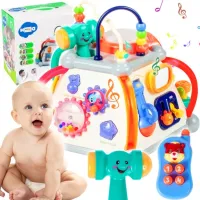 MULTIKOSTKA KOSTKA EDUKACYJNA INTERAKTYWNA DŹWIĘKI SENSORYCZNA DLA DZIECI