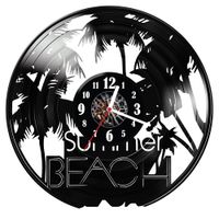 Zegar ścienny z płyty winylowej Summer beach 710.14