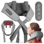 Bezprzewodowy Masażer do Szyi Karku Barków Shiatsu Pas Masujący Grzejący