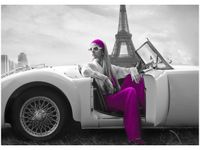 50X70CM FIOLETOWA KREACJA OBRAZ POKOJU DREWNINE