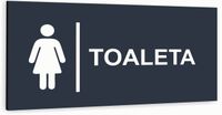 Tabliczka informacyjna ATRACYTOWA z dibondu TOALETA DAMSKA NADRUK UV