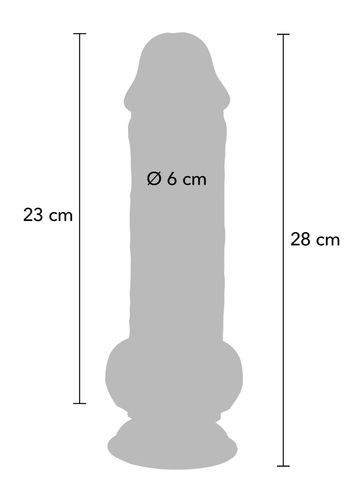 Deluxe Dual Density Thick Dildo Tpe 28 Cm na Arena.pl