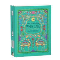 kadzidełka stożkowe golden india 10 szt. - white sage