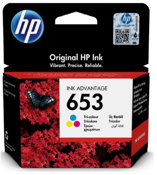 TUSZ HP 653 COLOR ORYGINALNY zdjęcie 1