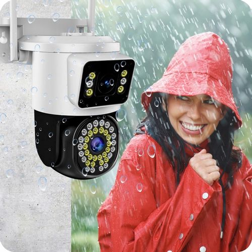 PODWÓJNA KAMERA WIFI IP SMART ZEWNĘTRZNA OBROTOWA 4K 8MPX DETEKCJA ALARM na Arena.pl