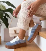 Niebieskie Sneakersy Na Platformie Arianne 40
