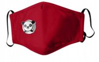 DLA DZIECI Maska PANDA CZERWONA + 3x FILTR PM 2.5