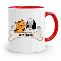 Kubek Czerwony Przyjaciela Best Friends Prezent Z Nadrukiem Ze Zdjęciem