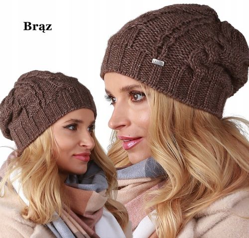 Brązowa czapka damska smerfetka - A4 na Arena.pl