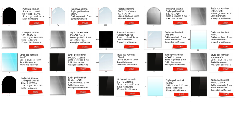 SZYBA POD KOMINEK HARTOWANA 6MM GRAFIT 60X40 zdjęcie 4
